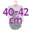 Antonio Juan Puppe Outfit 40 - 42 cm - Sweet Reborn Collection - Grau genähtes Outfit mit Stiefeletten und Hut