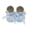 Así Puppenzubehör 43 bis 46 cm - Hellblaue Babystiefel mit hellblauer Schlaufe für María, Pablo, Leo und Limited Series Puppen
