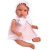 Así Puppe 46 cm - Leo mit rosa Kleid mit weißen Sternen