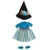 Outfit für Así Puppe 57 cm - Blaues Hexenkleid für Pepa