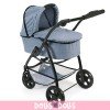 Emotion 3 in 1 Puppenwagen 77 cm - Kombination aus Stuhl, Babywanne und Autositz - Bayer Chic 2000 - Jeans Blue