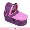 Emotion 3 in 1 Puppenwagen 77 cm - Kombination aus Stuhl, Babywanne und Autositz - Bayer Chic 2000 - Dots Purple Pink
