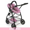 Emotion 3 in 1 Puppenwagen 77 cm - Kombination aus Stuhl, Babywanne und Autositz - Bayer Chic 2000 - Jeans Pink