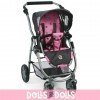 Emotion 3 in 1 Puppenwagen 77 cm - Kombination aus Stuhl, Babywanne und Autositz - Bayer Chic 2000 - Graue Sterne