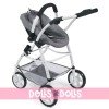Emotion 3 in 1 Puppenwagen 77 cm - Kombination aus Stuhl, Babywanne und Autositz - Bayer Chic 2000 - Grey denim