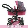 Mika Kinderwagen 74,5 cm zum Puppenwagen umbaubar - Bayer Chic 2000 - Fuchsia stars