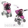 Kombi-Stuhl und Babywanne Chic Emotion 2 in 1 Fuchsia und Navy mit Tupfen 77 cm