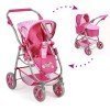 Emotion 2 in 1 Puppenwagen 77 cm - Stuhl- und Babywannenkombination - Bayer Chic 2000 - Dots Pink
