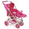 Zwillingskinderwagen für Puppen, Bayer Chic 2000 Vario - Fucsia burbujas colores 79 cm