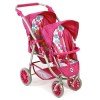 Zwillingskinderwagen für Puppen, Bayer Chic 2000 Vario - Fucsia burbujas colores 79 cm