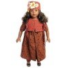 D'Nenes Puppe 72 cm - Nanny mit braunem Kleid