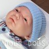 Puppen von Berenguer 51 cm - Carlos Puppe mit blau-weißem Set