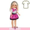 Nancy Puppe Outfit 43 cm - Nancy Einkaufstasche - Krawattenhemd
