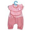 Outfit für Nenuco Puppe 35 cm - Rosa Strampler mit Lätzchen