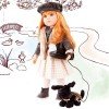 Götz Puppe 50 cm - Hannah und ihr Hund