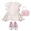 Outfit für Götz Puppe 45-50 cm - Glitzerndes Glamourkleid