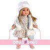 Llorens Puppe 35 cm - Elena mit Blumenkleid und weißer Weste