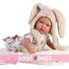 Llorens Puppe 42 cm - Newborn Crying Mimi mit Kissen