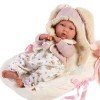 Llorens Puppe 42 cm - Newborn Crying Mimi mit Kissen