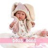 Llorens Puppe 42 cm - Newborn Crying Mimi mit Kissen