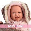 Llorens Puppe 42 cm - Neugeborenes Mimi Smiles mit Kinderwagentasche