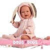 Llorens Puppe 42 cm - Neugeborenes Mimi Smiles mit Kinderwagentasche