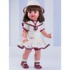 Mariquita Pérez Puppe 50 cm - Mit beigem und bordeosem Kleid