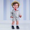 Juanín Pérez Puppe 50 cm - Mit grau meliertem Set
