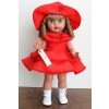 Mariquita Pérez - Besonderes blondes rotes Kleid zum 75. Jubiläum