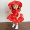 Mariquita Pérez - Besonderes blondes rotes Kleid zum 75. Jubiläum