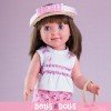 Miel de Abeja Puppe 45 cm - Carolina mit rosa Shorts mit Kirschen Set