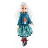 Paola Reina Puppe 32 cm - Las Amigas Articulated - Cécile mit blauem Winteroutfit