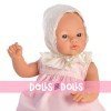 Así Puppe 36 cm - Koke mit rosa Kleid mit beiger bestickter Kapuze