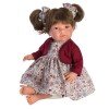 Así Puppe 46 cm - Noor mit kastanienbraun geblümtem Kleid und Jacke