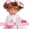 Así Puppe 46 cm - Noor mit rosa Kleid und weißem Kittel