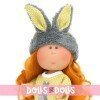 Nines d'Onil Puppe 30 cm - Rotschopf Mia mit grauem Hase Sportset
