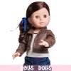 Paola Reina Puppe 45 cm - Soy tú - Emily mit blauen Shorts und brauner Jacke