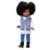 Vestida de Azul Puppe 33 cm - Paulina Afroamerikanerin mit Jeans-Outfit