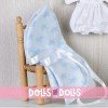 Outfit für Así-Puppe 20 cm - Weißer Strampler und blaue Sternendecke für Bomboncín-Puppe