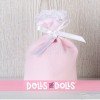Outfit für Así-Puppe 20 cm - Weißer Strampler und rosa Sterne Decke für Bomboncín-Puppe