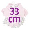 Kleidung für Llorens Puppen 33 cm - Blumen bedrucktes Outfit mit rosa Jacke und Stiefeletten