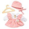 Zubehör für Barriguitas Classic Puppe 15 cm - Kleidung auf Kleiderbügel - Rosa Kleid mit Kapuze