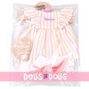 Outfit für Nenuco Puppe 35 cm - Kleid mit farbigen Streifen