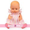 Outfit für Nenuco Puppe 35 cm - Kleid mit farbigen Streifen