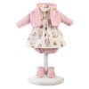 Kleidung für Llorens Puppen 33 cm - Teddy-Set mit rosa Jacke und rosa Socken