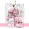 Kleidung für Llorens Puppen 35 cm - Rosa Sternenkleid mit weißer Jacke