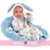 Llorens Puppe 35 cm - Bimbo mit Kindersitz
