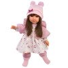 Llorens Puppe 35 cm - Sara in einem rosa geblümten Kleid und Umhang