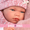 Llorens Puppe 40 cm - Neugeborenes Nica mit einem rosa Schlafsack