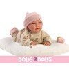 Llorens Puppe 40 cm - Neugeborene Mimi Heulsuse "Hallo" mit Kissen